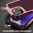 thumbnail image 6 of Nalacover iPhone 11 Case, Heavy Duty 3 in 1 Rugged Shockproof Rugged Silicone Hybrid Hard PC Soft TPU Bumper Camera Raised Drop Protective Girls Women Boy Men Phone Covers, Rose, 6 of 8