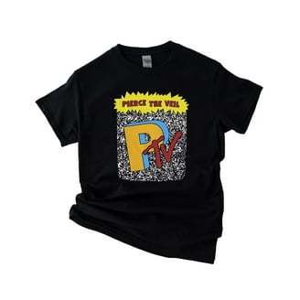Rock Off T-Shirt Ufficiale Pierce The Veil - Large Text, Cotone Morbido, Maniche Corte, Nero