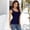 BU2, variant on Plus Size Tank Tops for Women Polyester,Spandex Square Neck Spaghetti Strap Basic Tank Tops Bu1 S