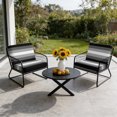 thumbnail image 6 of Outdoor Patio Cushion Covers 4 Pack Black Patio Chair Cushion Covers with Ties and Zipper Gradient Stripes Modern Waterproof Outdoor Seat Cushion Covers for Patio Furniture 22"x20", 6 of 9