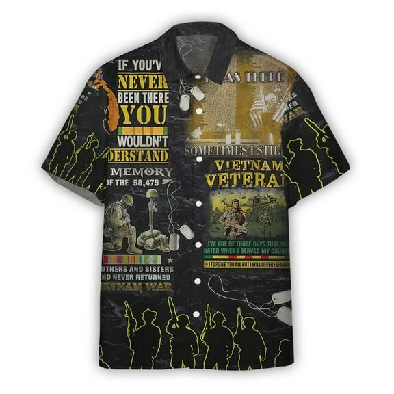 Vietnam Veteran 3D Personalized Hawaiian Shirt Short Sleeve