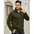 thumbnail image 3 of COOFANDY Men 1/4 Zip Polo Sweatshirt Long Sleeve Lightweight Collar Pullovers for Spring Fall Winter, 3 of 7
