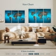 thumbnail image 4 of Elephant Stock Ocean World Map Wall Art - Horizontal Multi Panel Canvas - Living Room Wall Decor - Map Multi Panel - Teal And Gray Decor - 50" x 32", 4 of 8