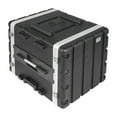 thumbnail image 5 of Sound Town Lightweight 10U PA DJ Rack/Flight/Road Case with 9U Rack Space, ABS Construction, 19 Depth, Retractable Handle, Wheels and Heavy-Duty Latches (STRC-A10UT), 5 of 9