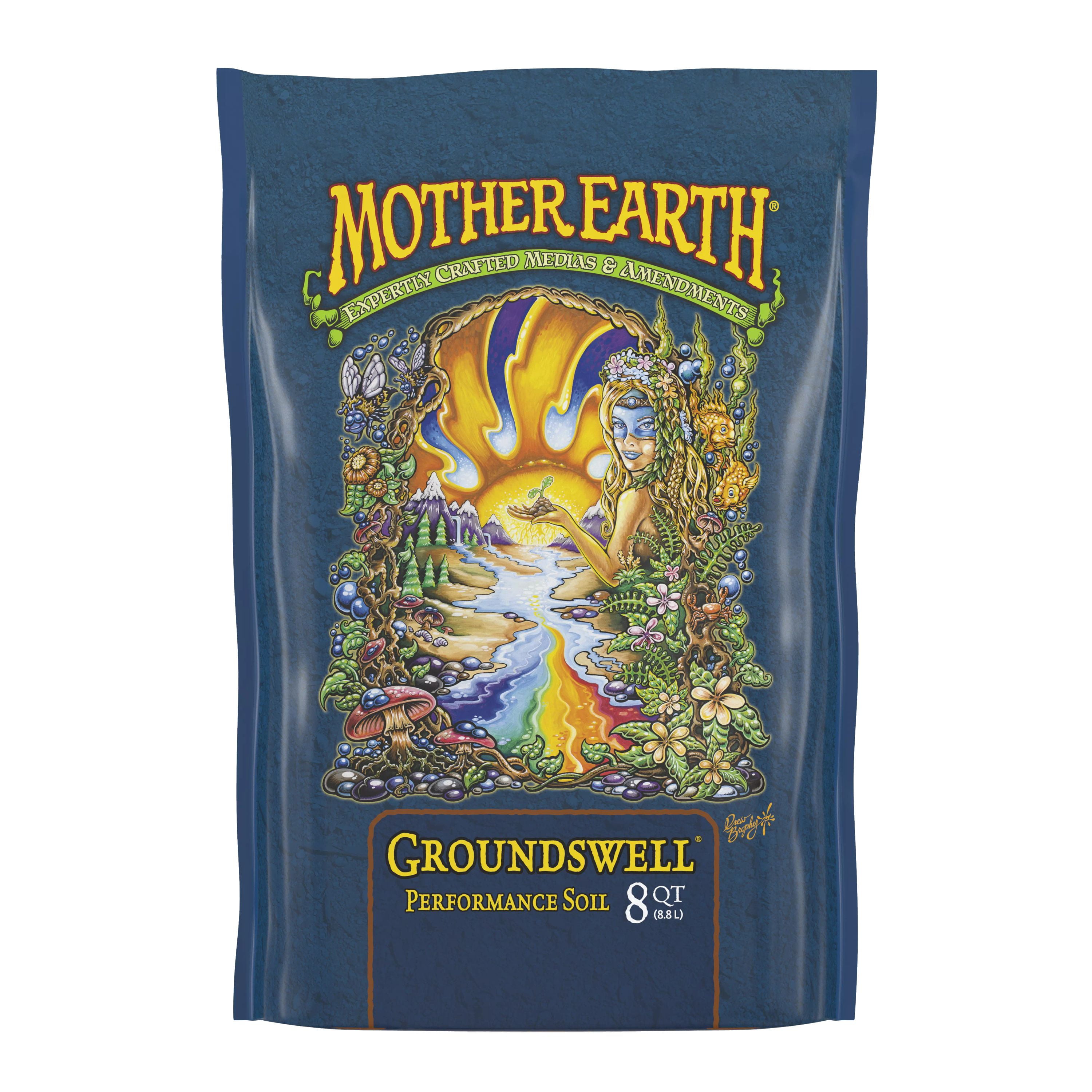 (2 pack) Mother Earth Groundswell Performance Soil, All-Purpose Potting Soil for Root Growth, 8 qt.
