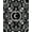 Black White, Pattern 1, variant on ODIKA Stars Mushroom Motifs Divination Runway Round Gothic Boho Snake Playful Non-Slip Low Profile for Guest Room, Lounge, Apartment