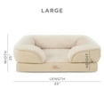 thumbnail image 5 of TOWN & COUNTRY EVERYDAY CuddleTown Comfy Solid Bolster Sofa Pet Bed, Supportive & Calming Egg Crate Foam, Water Repellent, Non-Slip Bottom, Machine Washable Cover, Beige, Large 35"x25"x8", 5 of 7