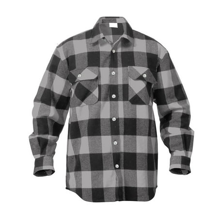 - Extra Heavyweight Brawny Flannel Shirt, Buffalo Plaid