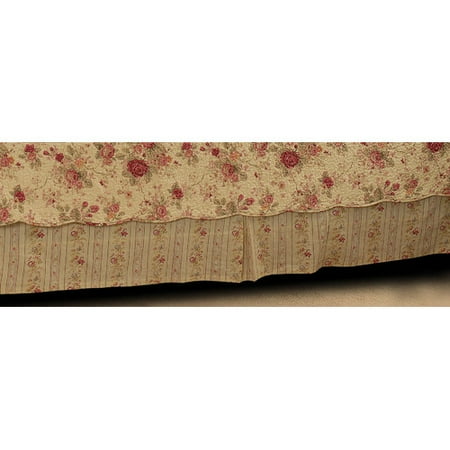 Greenland Home Fashions Antique Rose 136 Thread Count Bed Skirt