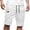 Mens Shorts White, variant on Mens Big & Tall Shorts Cargo S-5X Plus Size Relaxed Drawstring Elastic Waist Straight Leg Solid Color Breathable Work Short with Pockets