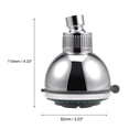 thumbnail image 3 of Unique Bargains Shower Head High Pressure Chrome Showerhead Removable Water Restrictor Adjustable Swivel Ball Joint, 3 of 4