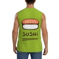 thumbnail image 4 of JUNZAN Fresh Sushi Men's Sleeveless T Shirts,Sleeveless Muscle Shirts,Sizes S-3XL, 4 of 8