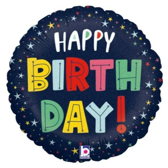 9" HAPPY BIRTHDAY CONSTELLATION Mini Shape Balloon (Air-Fill Only)  Party Supplies Decorations Foil Mylar Balloon