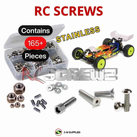 RCScrewZ Stainless Screw Kit los117 for Team Losi 22SR 5.0 1/10 Elite Racer Buggy (TLR03018) | SET