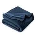 thumbnail image 5 of Bare Home Luxurious Ultra Soft Premium Microplush Fleece Blanket, King, Dark Blue, 5 of 5