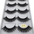 thumbnail image 1 of 5/3 pares de pestañas de maquillaje suaves y esponjosas pestañas postizas dramáticas 3d pestañas de visón extensión de pestañas maquillaje 3d cilios faux cils Tan Jianjun  unisex, 1 of 2
