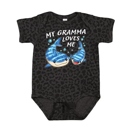 

Inktastic My Gramma Loves Me- Whale Shark Gift Baby Boy or Baby Girl Bodysuit