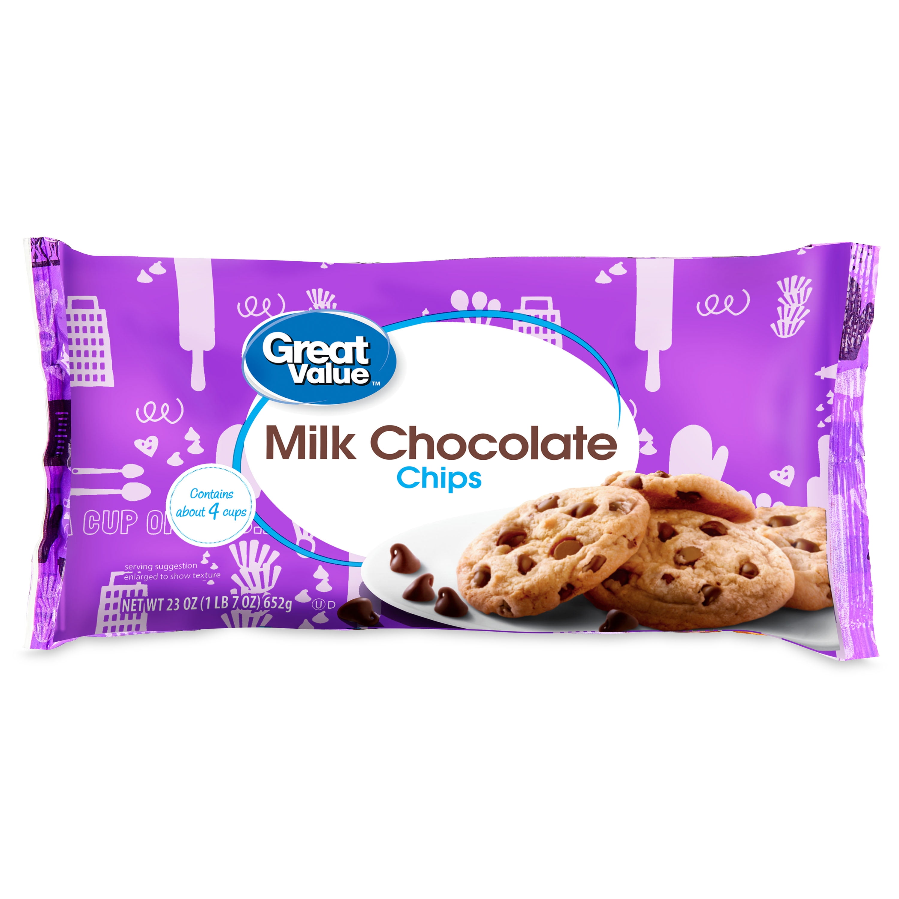 Great Value Milk Chocolate Chips, 23 oz