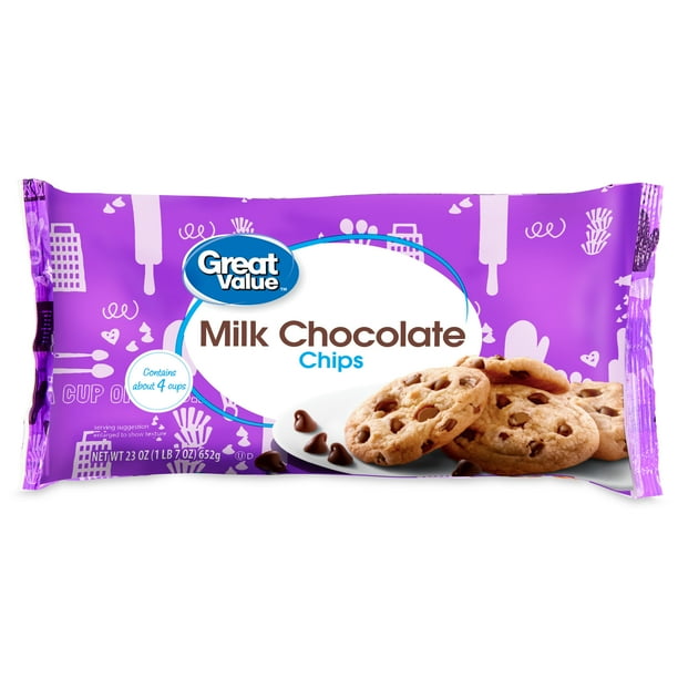 Great Value Milk Chocolate Chips, 23 oz