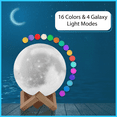 thumbnail image 3 of Ledeez LED White Moon Lamp with Wood Display Stand, Remote Controlled, 16 Colors, 4 Modes, 3 of 13