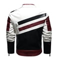thumbnail image 3 of Men's Motorcycle Leather Jacket Spring & Fall New Style Stand Collar Coat Winter Warm Riding Gear Trendy Outerwear, 3 of 10