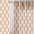 thumbnail image 2 of Vargottam Geometric Design Sheer Georgette Curtains for Windows & Small Doors Set of 2 Panels, 72" Long, Grommet Top, Printed Light Filtering Drapes for Living Room or Study, 2 of 9