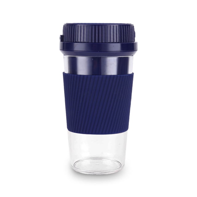 Matsuzay Licuadora eléctrica de 300ML, exprimidor de naranjas recargable por USB, máquina para hacer frutas a prueba de fugas, mezcladores de Electrodomésticos Azul