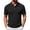 Black, variant on Telankuip Checkered Pattern Polo Shirts for Men Summer Breathable Casual Work Top with Classic Collar Solid Color Loose Comfy for Business Leisure Wear White XL