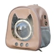 thumbnail image 2 of Cat Carrier Backpack, Expandable Bubble Pet Carrier for Cats and Small Dogs, Travel Backpack for Hiking, Walking & Outdoor Adventures (1PC, Brown - B), 2 of 7