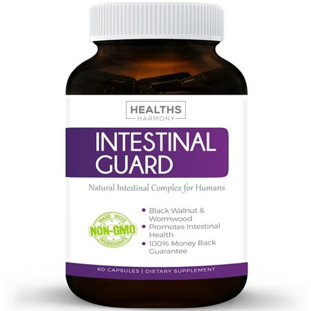 Healths Harmony Intestinal Guard & Parasite Cleanse (NON-GMO) Worm & Intestinal Cleanse for Humans - Wormwood & Black Walnut - 60 (Best Parasite Cleanse Kit)