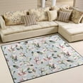 thumbnail image 2 of Coolnut Watercolor Pattern Tender Roses Lightweight Carpet Mats, 5'3" x 4' Area Soft Rugs, Floor Mat Rug Home Decoration for Kids Room Living Room, 63"x 48", 2 of 6