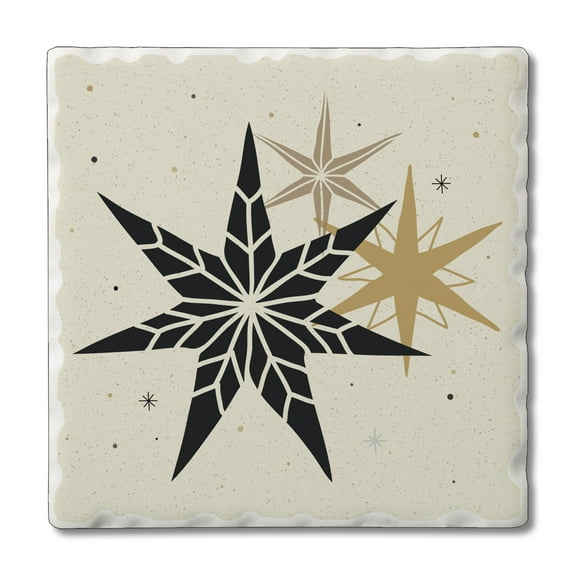 Thirstystone "Christmas Stars" Single Tumbled Tile Coaster