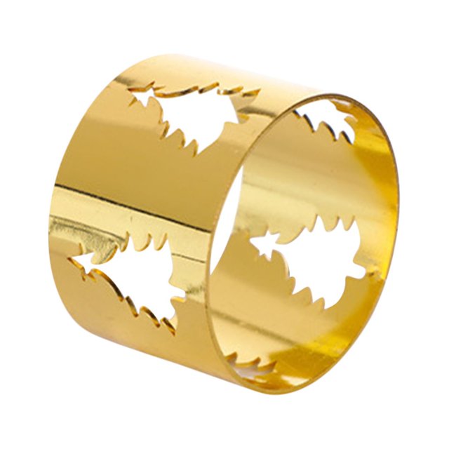 Christmas Napkin Rings 2-Pack Snowflake Shape Metal Table Decoration for Holiday Parties and Home Decor