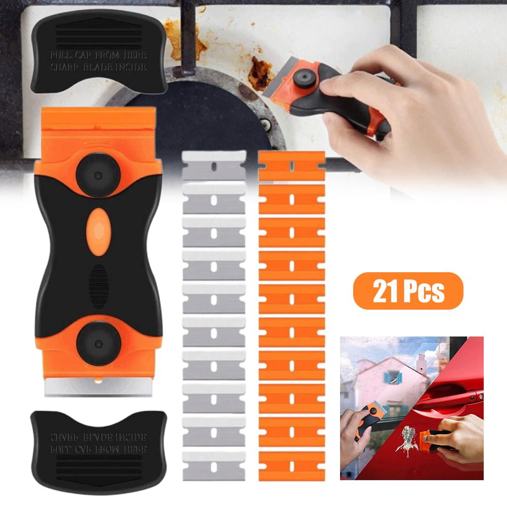 DTOWER Double Edged Glass Scraper Window Scraper Set Detachable Glass