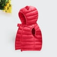 thumbnail image 5 of LFEOOST Baby Boys Girls Hooded Puffer Vest Winter Lightweight Sleeveless Bear Ears Zipper Up Jacket Red 12-18 Months, 5 of 7