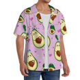 thumbnail image 2 of Fuzoiu Different Avocados Print Men's Casual Short,Men's Short Sleeve Shirt,Mens Casual Button Down Shirts,Cuban Collar Summer Shirt for Beach, Vacation, and Outdoor Activities-, 2 of 5
