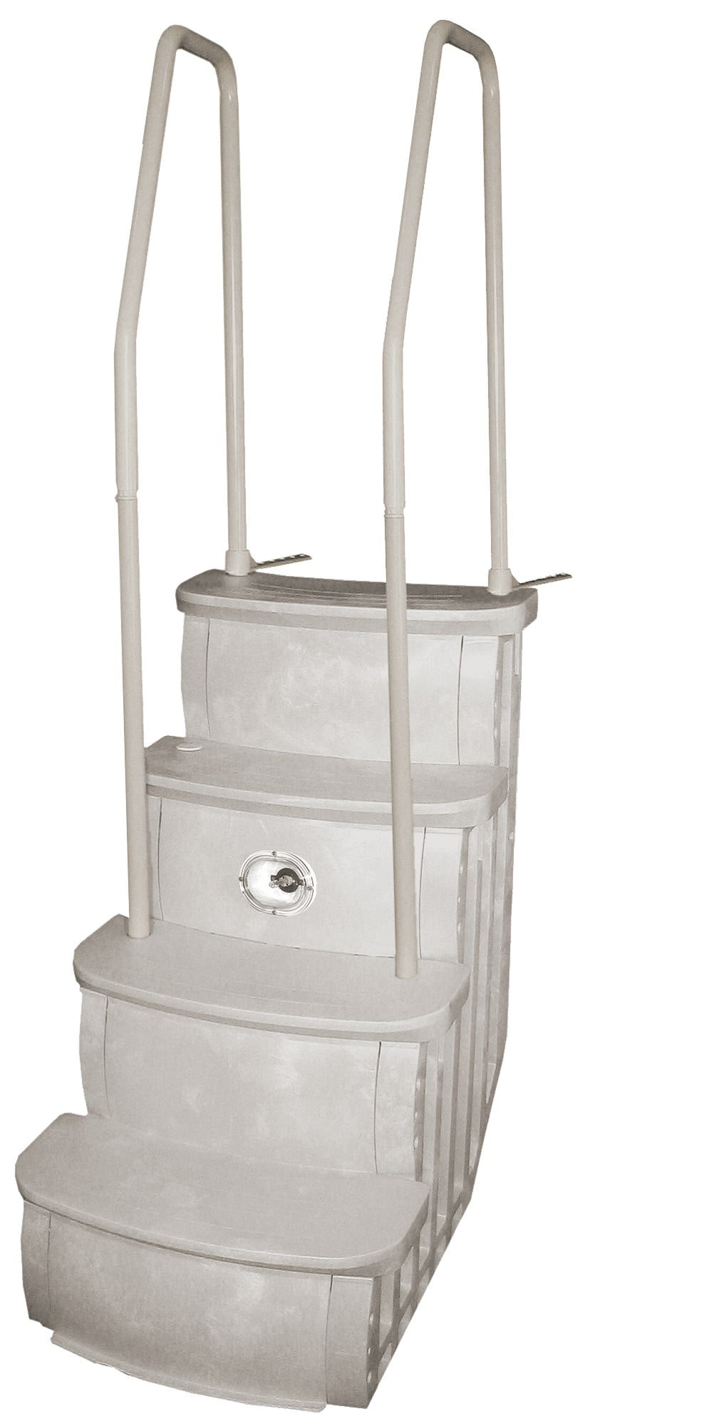 80" iStep Four Step Above Ground Swimming Pool Deck LadderTaupe