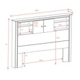 Prepac Black Kallisto Bookcase Headboard with Doors