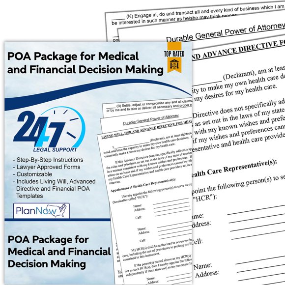 Formularios legales PlanNow Poder notarial médico y financiero