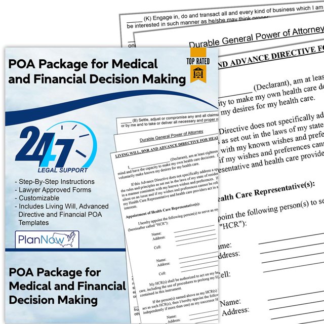 Formularios legales PlanNow Poder notarial médico y financiero
