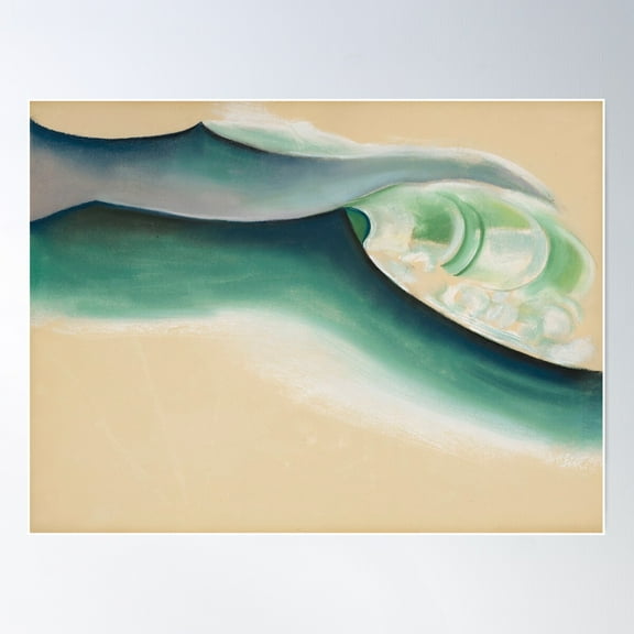 Georgia O'Keeffe Wave Poster Wall Art, Modern Wall Decor For Living Room Bedroom, 8x12 UNFRAMED