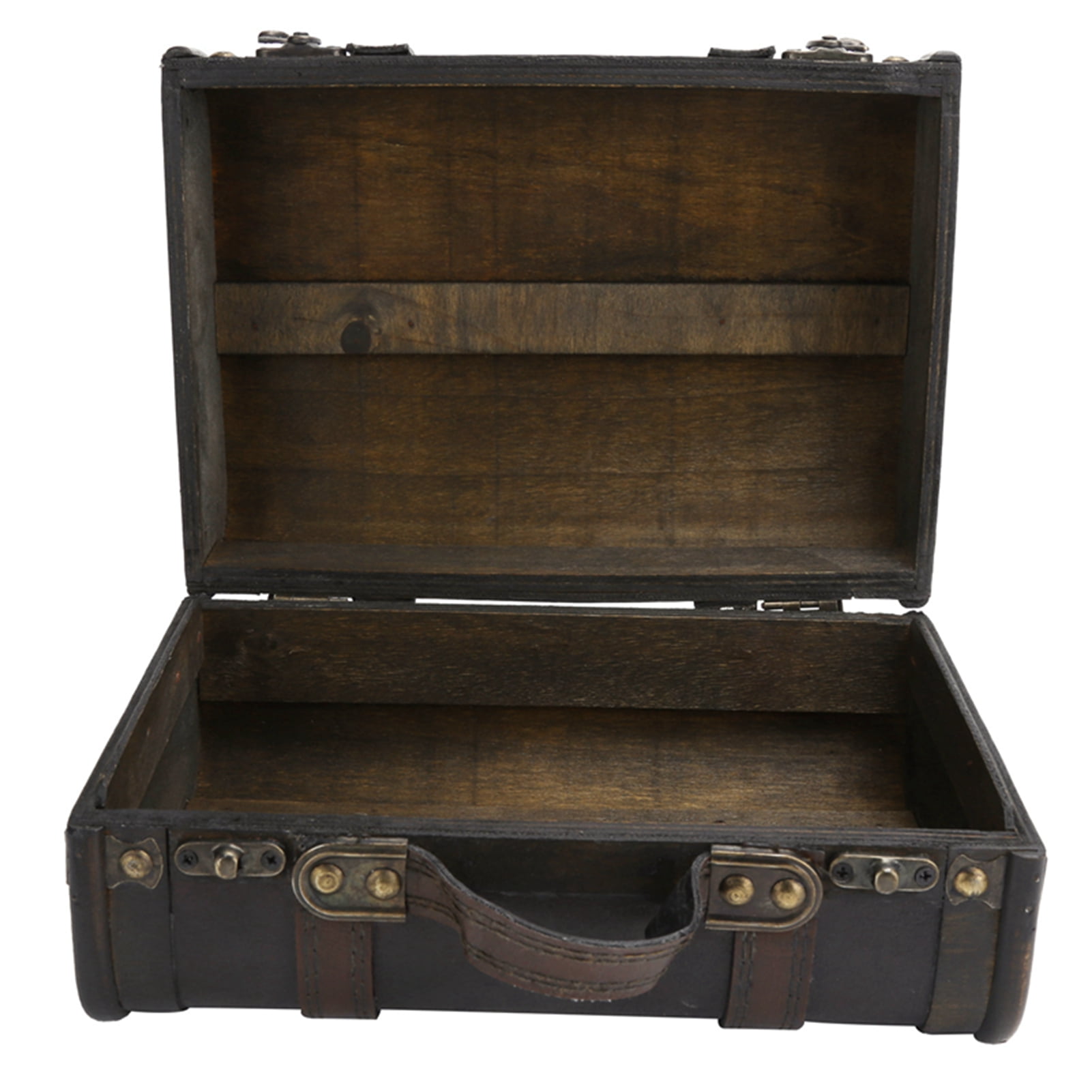 LHCER Vintage Luggage Case, Retro Suitcase Wooden Storage Box Studio Decoration Window Display Photography Props Suitcase