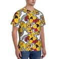 thumbnail image 4 of Yiaed Cute Dog Print Mens Short Sleeve Tight Fit T-Shirt, Crewneck Casual Tee-Medium, 4 of 5