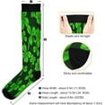 thumbnail image 3 of GZHJMY 1 Pair St. Patrick's Day Clover Compression Socks for Women Men, Knee High Stockings for Athletic Sports,Running,Travel, 3 of 7