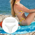 thumbnail image 3 of Sonducket Traje de baño elástico de piezas para mujer, ropa de playa sencilla, ropa de baño de ocio para vacaciones de verano Traje de baño Blanco, 3 of 6