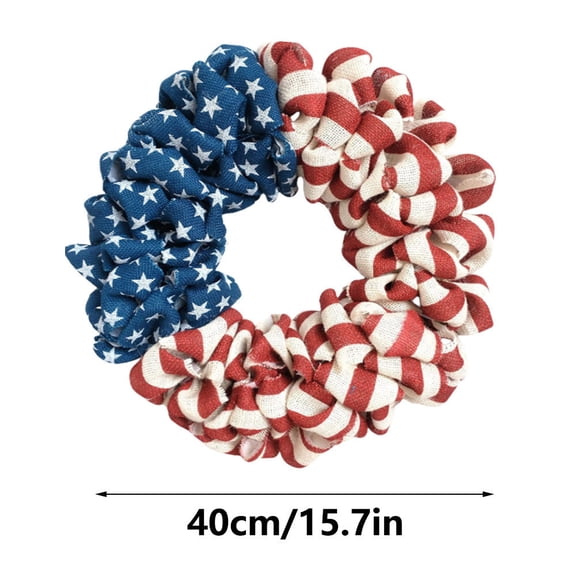 American Eagle Wreath, Americana Patriotic Wreath USA July 4th Wreath, Glory Patriotic American Flag Wreath for Front Door Window Wall Decoration