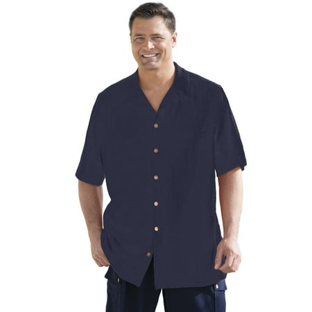 - Kingsize Men's Big & Tall Gauze Cotton Camp Shirt