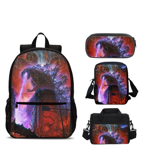 Godzilla Bag, Student Backpack, 3D Printing, Game Characters, Travel Bag, Computer Bag-week