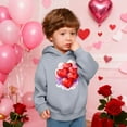 thumbnail image 6 of Cowsor Kids Valentine s Day Heart Graphic Hoodie Long Sleeve Pullover Casual Holiday Outerwear for Daily Play, 6 of 6