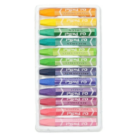 Uxcell 12 Colors Oil Pastels, Soft Oil Crayons Vibrant and Creamy Pastels Stick Art Supplies for Art Painting Drawing Blending Graffiti for Artists Beginners,Set 1